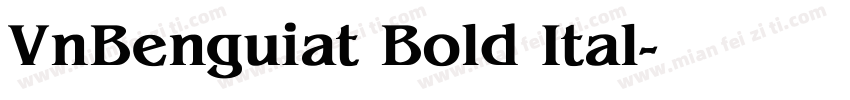 VnBenguiat Bold Ital字体转换